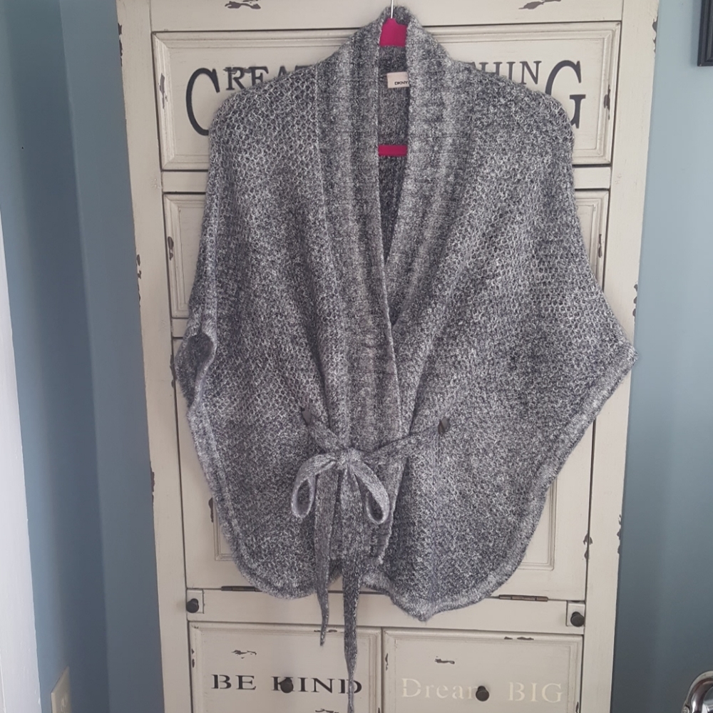 DKNY  belted poncho